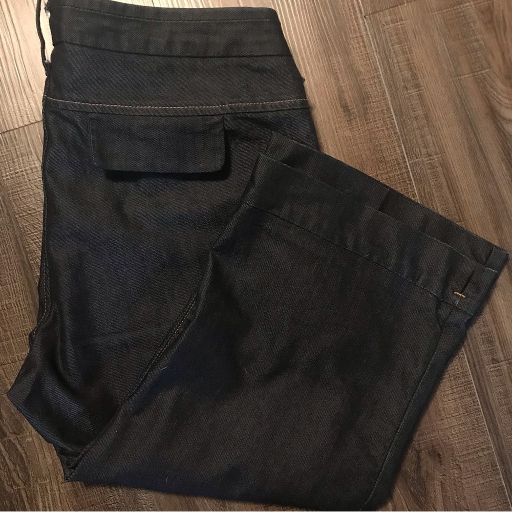 Banana Republic Dark Indigo Wide-Leg Capris